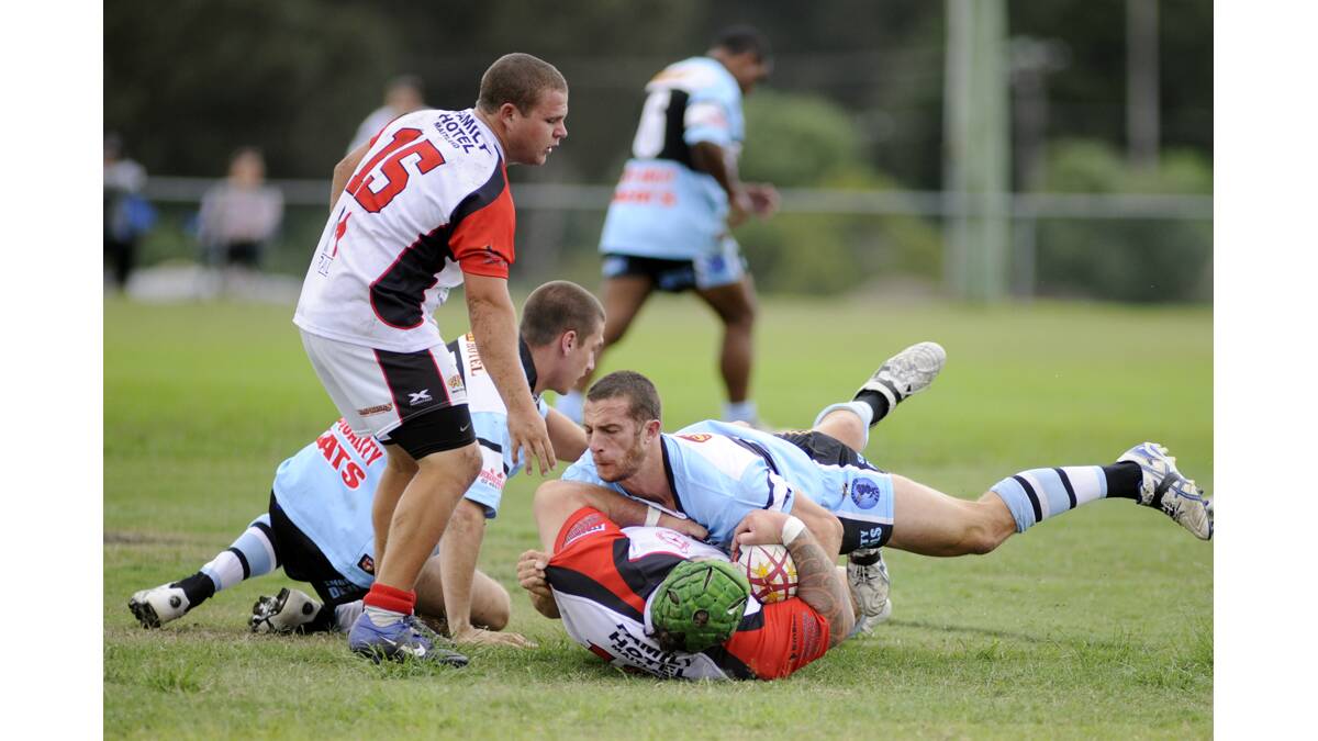 BACK HOME: Action from the West Maitland Red Dogs and Shortland game on Sunday.