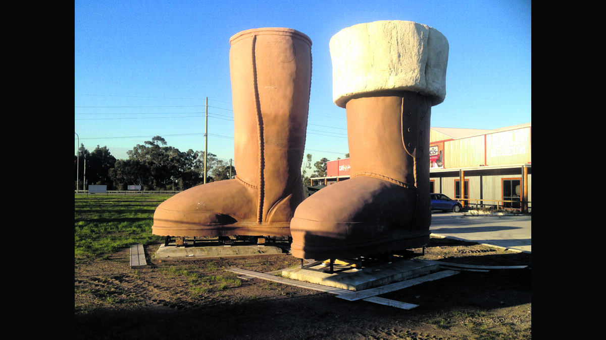 Mortels giant ugg boots at Thornton.