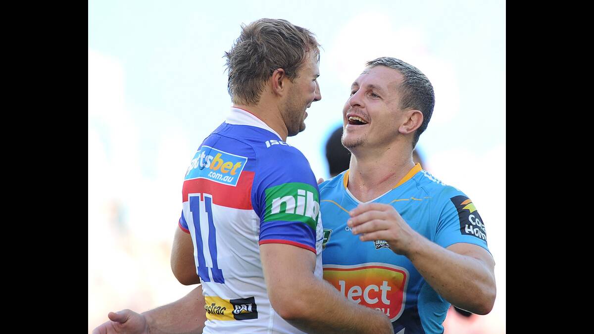 East meets west when brothers-in-law Robbie Rochow and Greg Bird line up against each other for the Newcastle Knights and Gold Coast Titans.