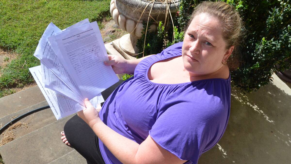 HALTED: Raise Testers Hollow petition organiser Sonia Warby said the petition has lost traction since the last flooding episode in January 2016.