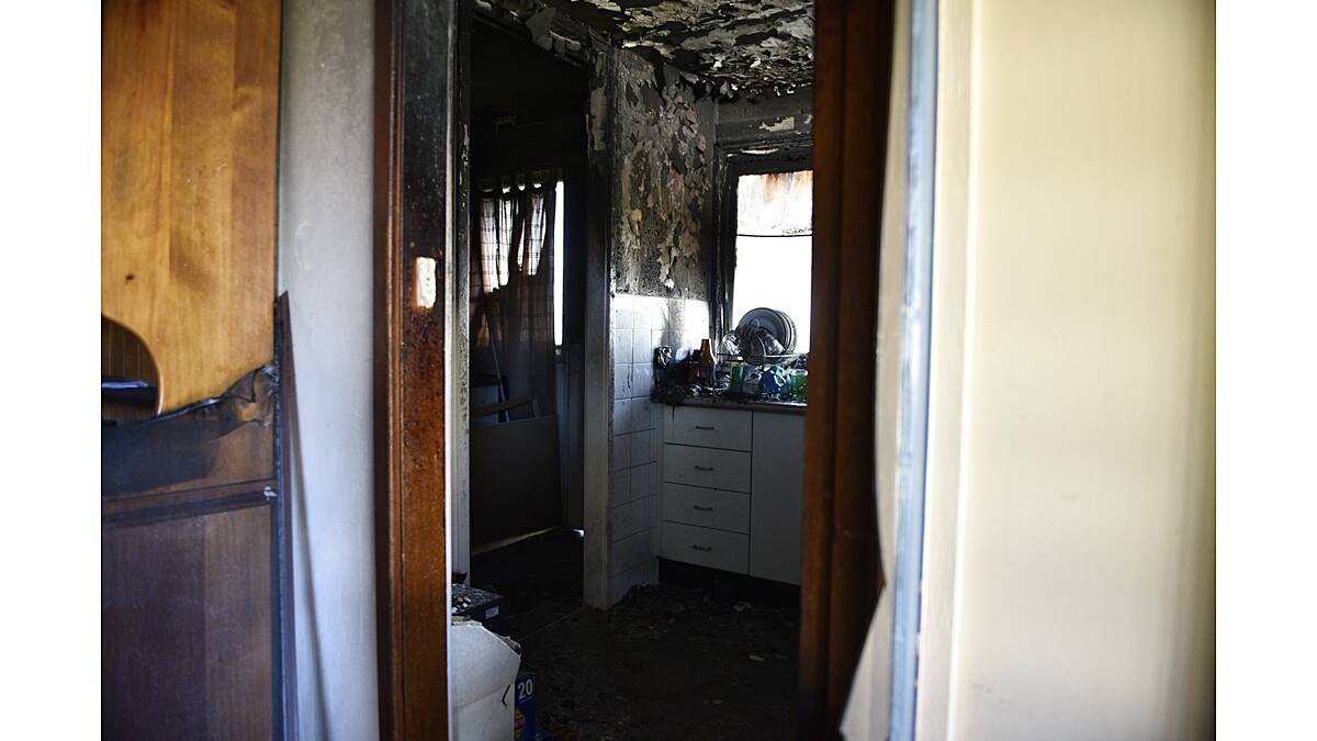 The damage inside Mark Woodbury's house. PHOTOS: Cath Bowen