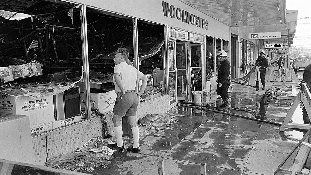 EXTORTION:  A bomb caused $300,000 damage when it exploded in Woolworths on December 19, 1980.