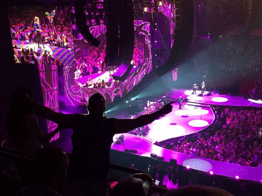 AVID FAN: Mitch Power at the Rolling Stones concert in Sydney. Picture by MICHELLE POWER