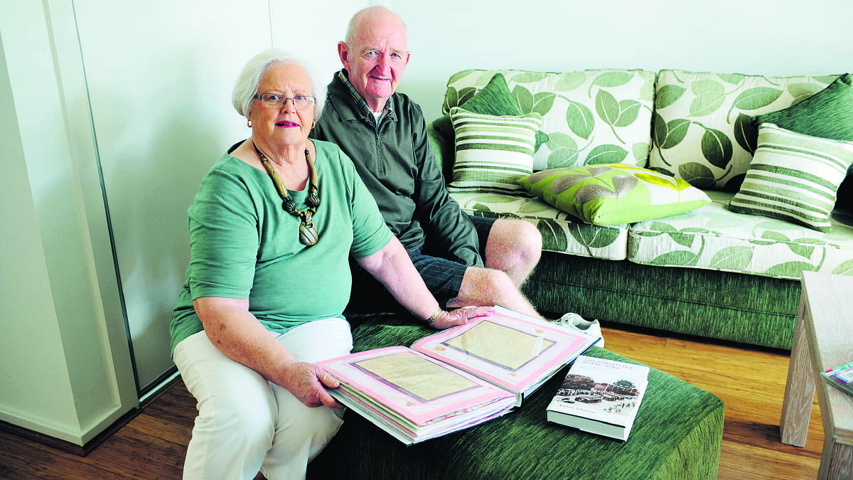 LIFE WITHOUT THEIR FATHER: June Paine and her brother Neil Dilley whose father Norm Diley was killed in an army training accident in 1945.  	Picture by CATH BOWEN 