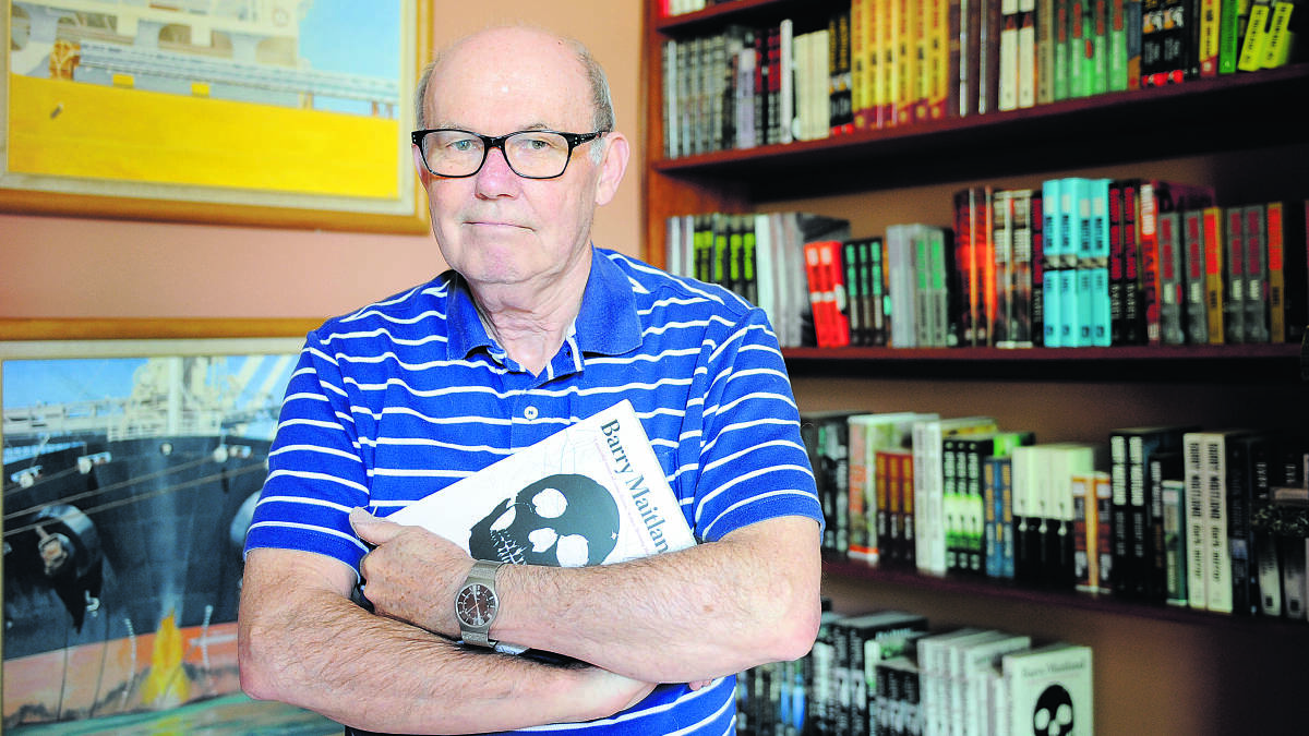 BRINGING HIS NOVELS HOME:  Crime writer Barry Maitland will launch his new novel at Maitland Regional Art Gallery on Wednesday. 
  	Picture by CATH BOWEN 
