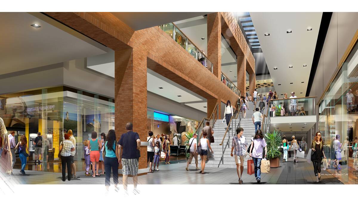 Concept art for the revamped Stockland Green Hills shopping centre. Images supplied.