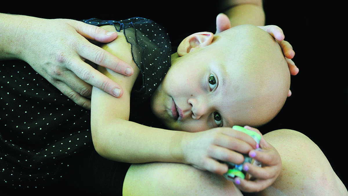 BEST HOPE: Ruby-Rose  Milton has joined a clinical trial in a final attempt to save her life from the aggressive childhood cancer neuroblastoma. 	Picture by CATH BOWEN