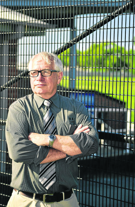 CONCERNED: Former league player and Maitland councillor Brian Burke outside Maitland Sportsground.  	Picture by PERRY DUFFIN