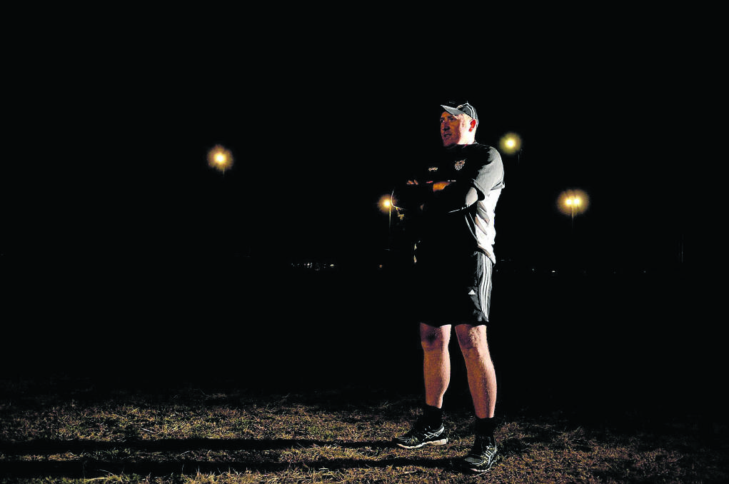 NEED FOR LIGHTS: Maitland Blacks junior coach and committee member Michael Kelly.  