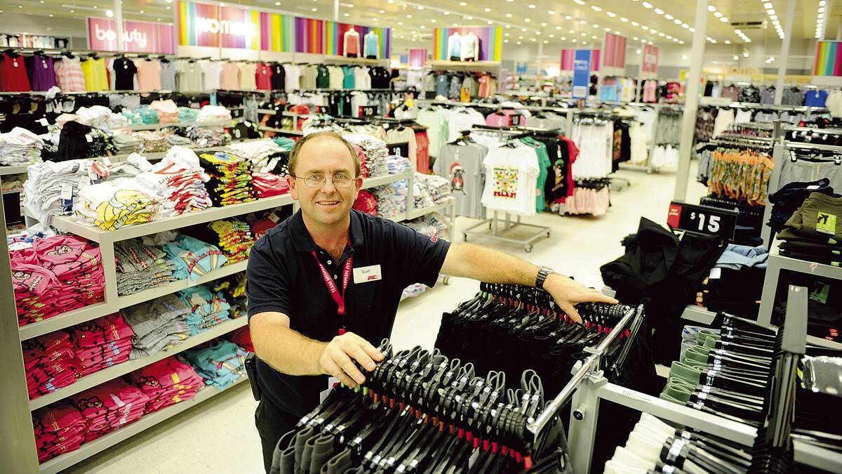 30TH ANNIVERSARY:  Kmart store manager Scott Branch in the refurbished Maitland store.    	Picture by CATH BOWEN