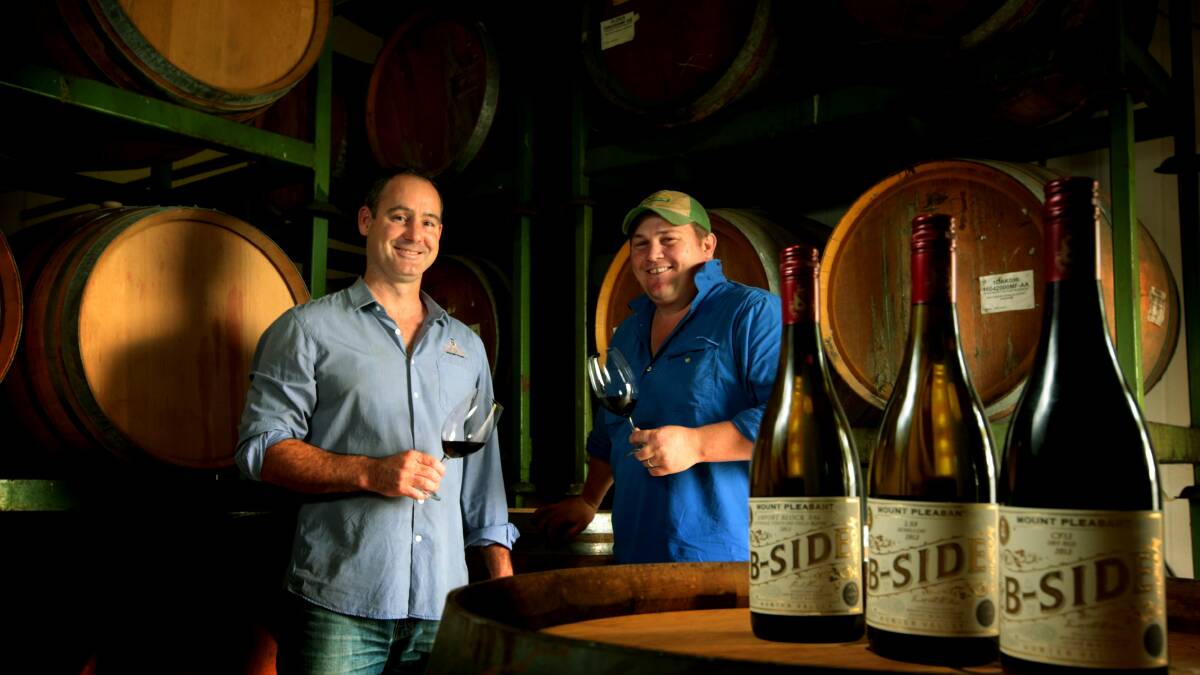 BEST YET:  McWilliam’s Mount Pleasant chief winemaker Jim Chatto (left) is thrilled with the 2014 vintage.