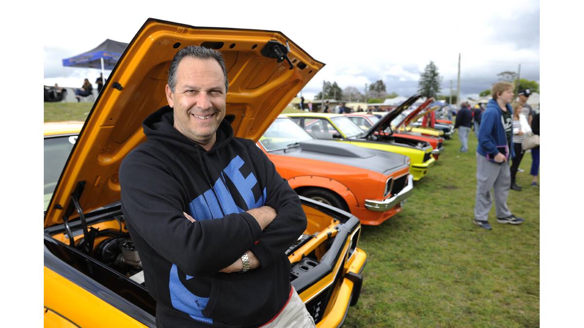Dominic Toscana of the Grand Tourer Muscle Car Club from Beverly Hills at Toranafest at the Maitland Showground.