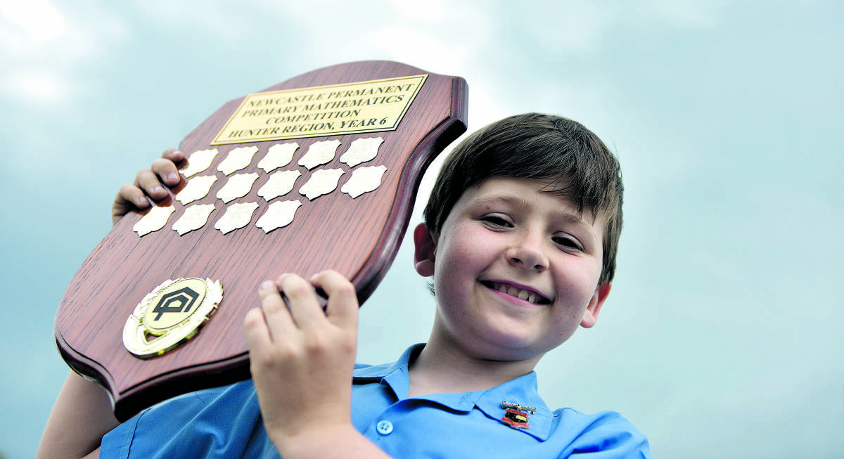 Ten-year-old James Harvey Punch has taken out the top prize in the Newcastle Permanent Primary School mathematics competition.