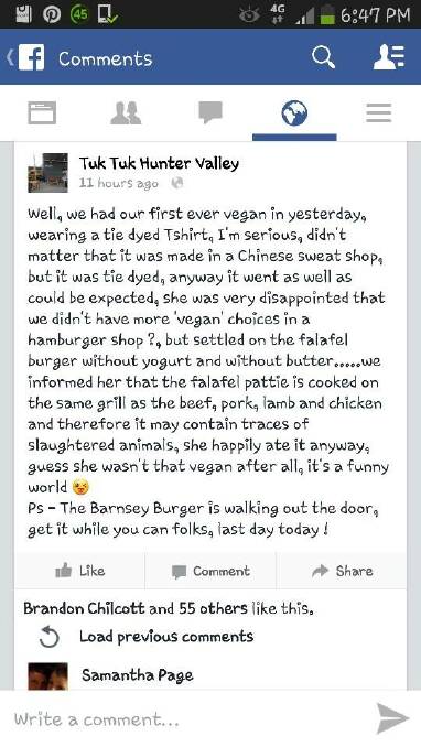 Tuk Tuk burger Facebook stoush | POLL 