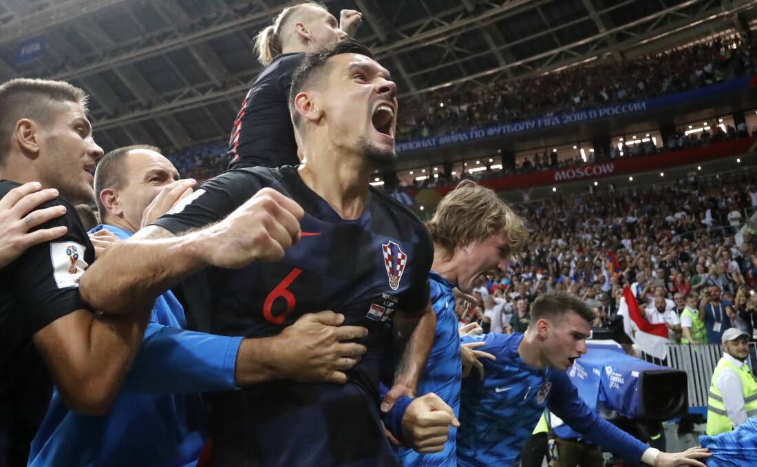 Croatia's Dejan Lovren celebrates. Picture: AP 