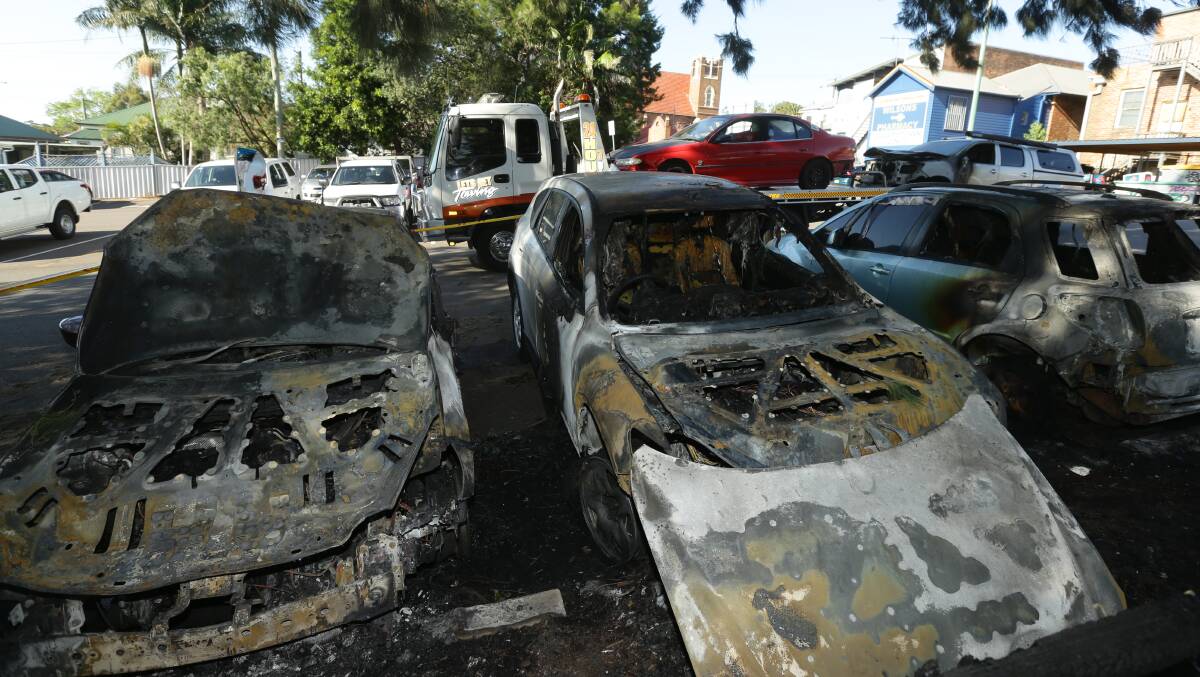 Ongoing issue: Several cars were found burnt out at Adamstown in late 2018. Picture: Jonathan Carroll
