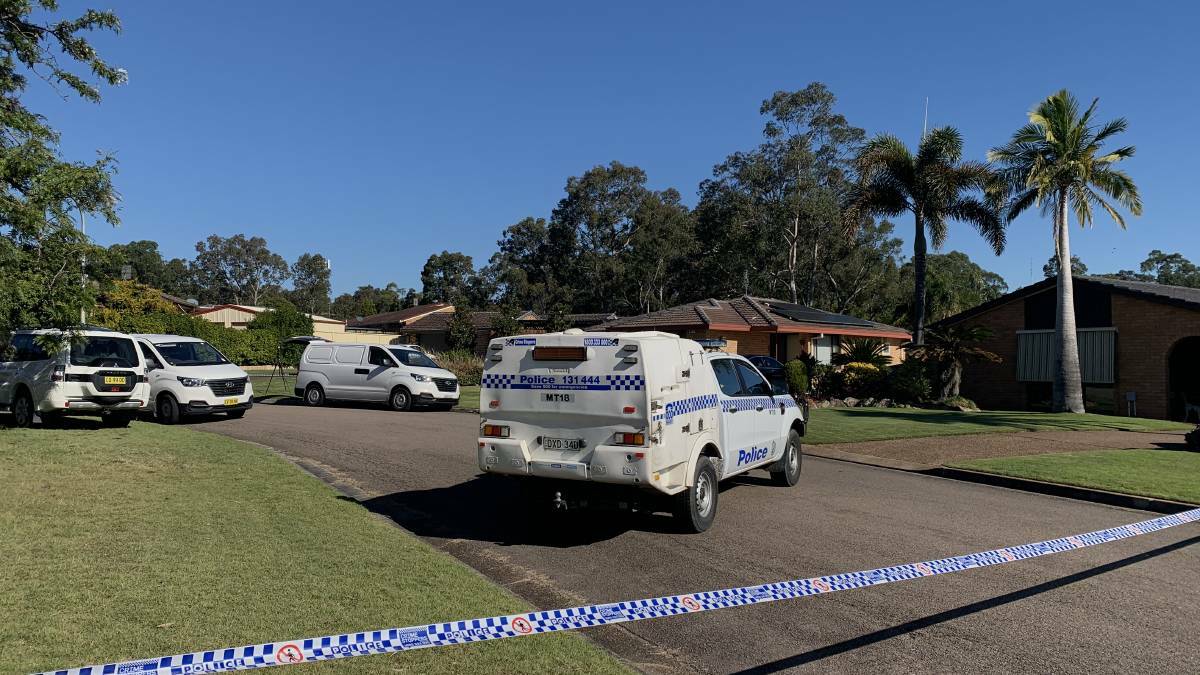 Police set up a crime scene after the 18-year-old's body was found on Saturday. Picture: Marina Neil