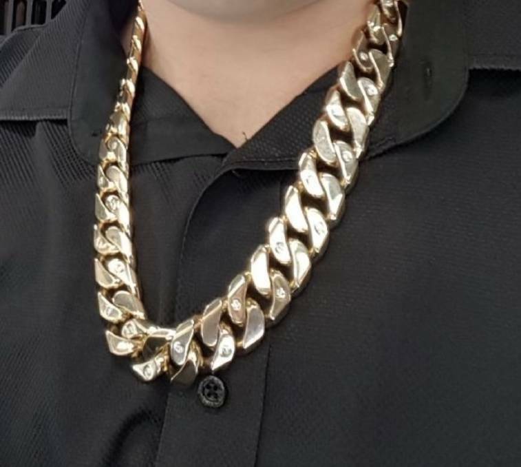 The $139,000 solid gold chain that was stolen from Greenhills on Thursday. 