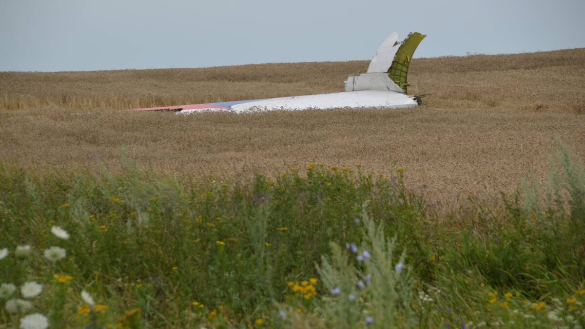 Wreckage of Malaysia Airlines flight MH17 was strewn across paddocks in eastern Ukraine after it was shot down on July 17, 2014. Picture by AFP