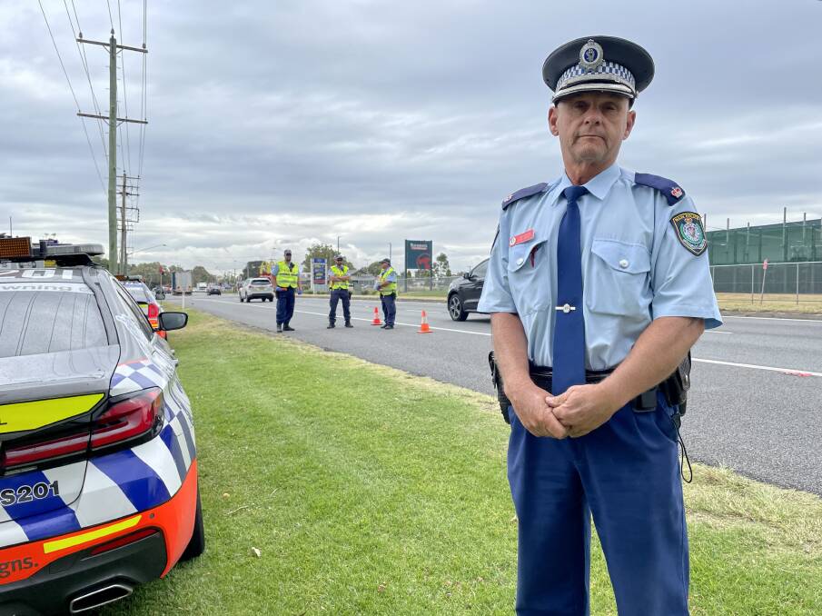 Chief Inspector and Duty Officer for Port Stephens Hunter Police District Dan Skelly is urging people to be responsible on the roads especially over the festive season. Picture by Alanna Tomazin