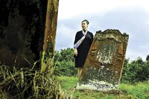  Maitland City Council’s heritage officer Clare James at the Glebe Gully Burial Ground.