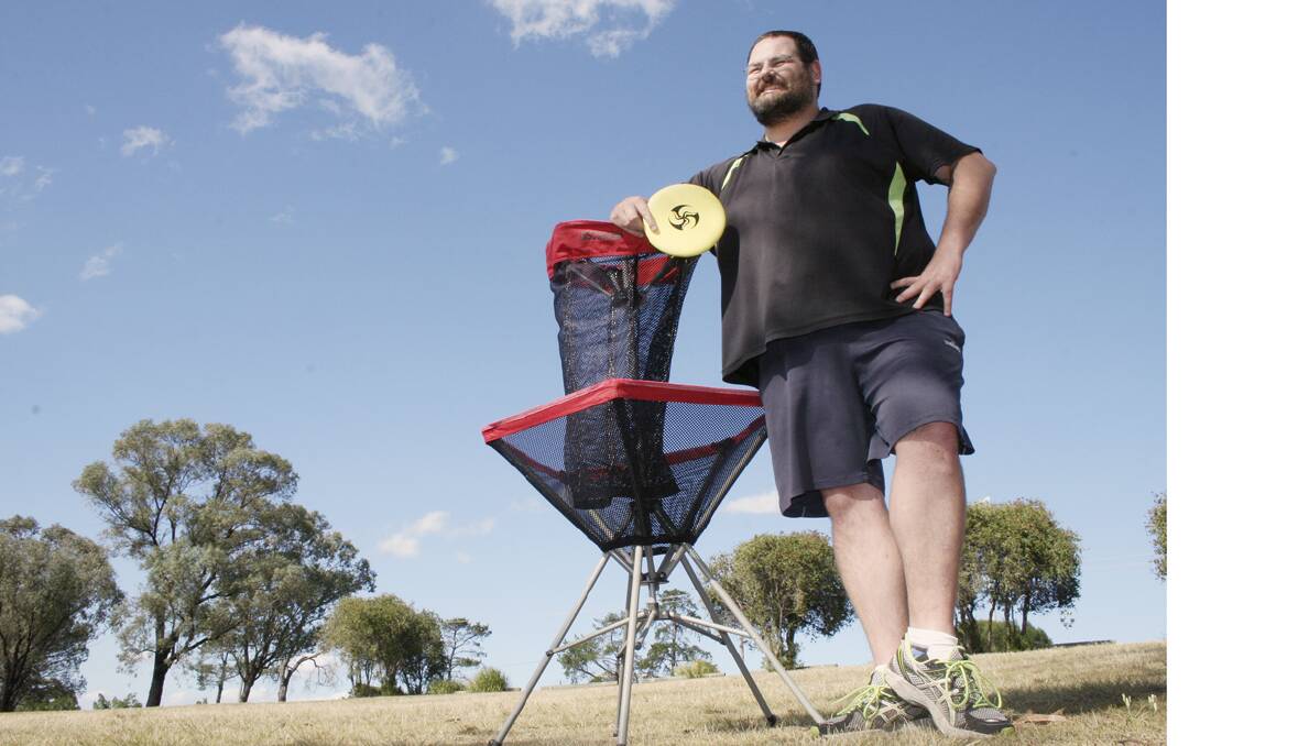 HAVE A SPIN:  Disc golf NSW Open champion Neil Roberts.