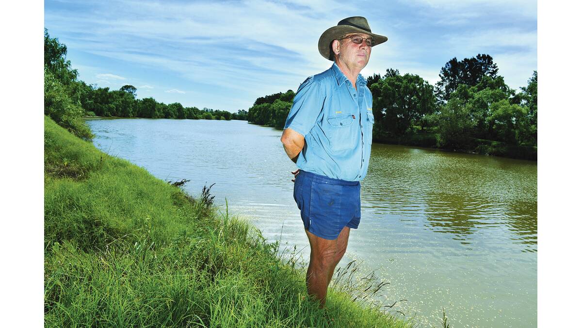 CONCERN: Farmer Stephen Osborn who says salinity levels are extremely high.   	Picture by STUART SCOTT 111213SS022 