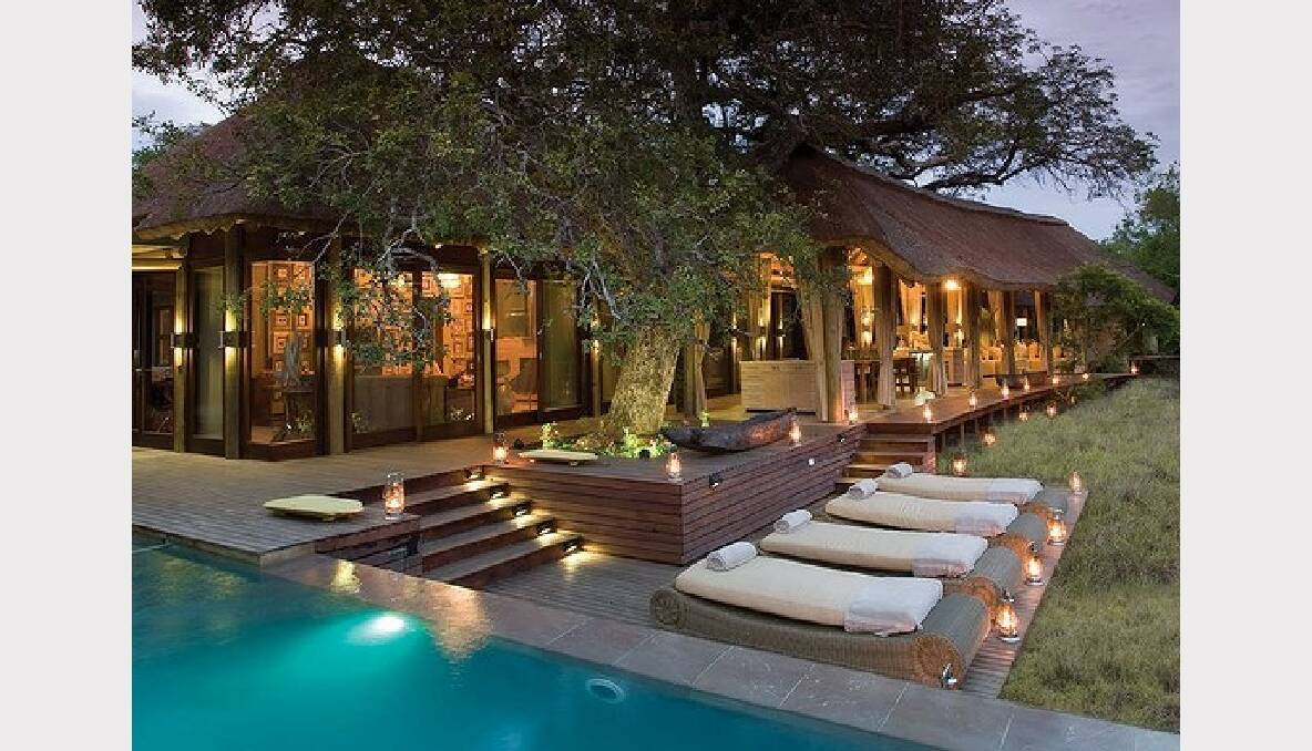Spot gazelles, zebras and elephants from the pool at Vlei Lodge or the Homestead at the Phinda Private Game Reserve, Kwa Zulu Natal, South Africa.