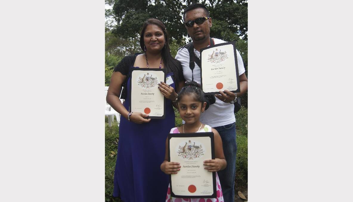 NEW CITIZENS: Anuva Singh with her parents Amrita and Ashneel.