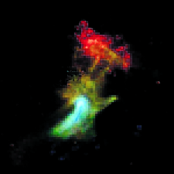 HAND OF GOD: A NASA image of the ‘Hand of Gold’ pulsar wind nebula.