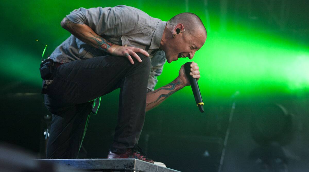 Chester Bennington of Linkin Park. Image by KEVIN BULL